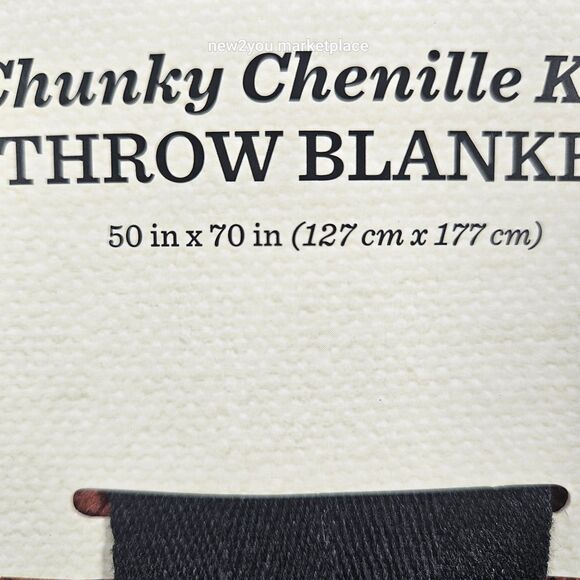 NEW Bee & Willow Testured chenille Knit Throw 50in X 70in Cinamon color - Picture 5 of 7